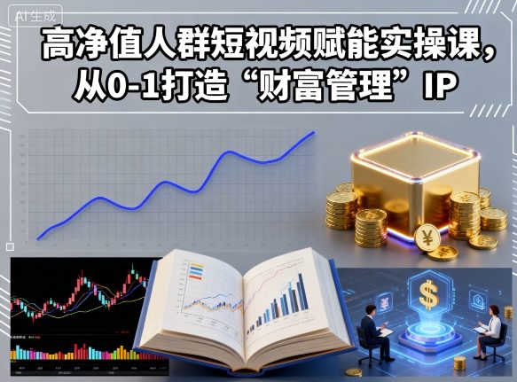 高净值人群短视频赋能实操课,从0-1打造“财富管理”IP-墨痕微课