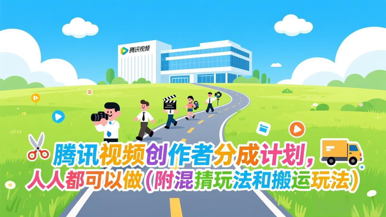 腾讯视频创作者分成计划，人人都可以做(附混剪玩法和搬运玩法-墨痕微课