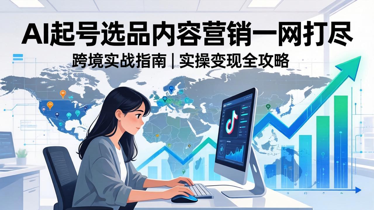 2026 TikTok 跨境AI实操：从零基础到变现全流程，AI起号选品内容营销一网打尽-墨痕微课