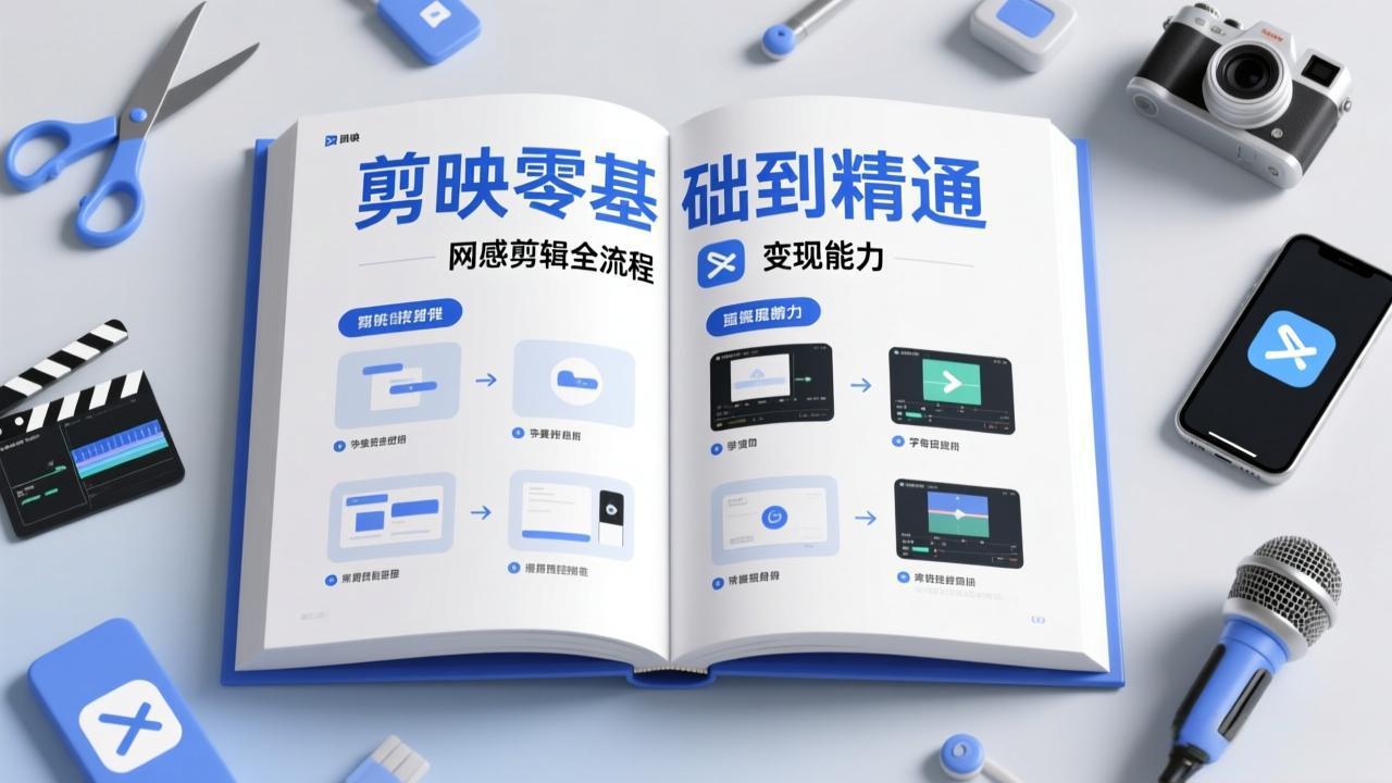 剪映零基础也能快速上手，从入门到精通掌握网感剪辑全流程，掌握能直接变现的剪辑能力-墨痕微课