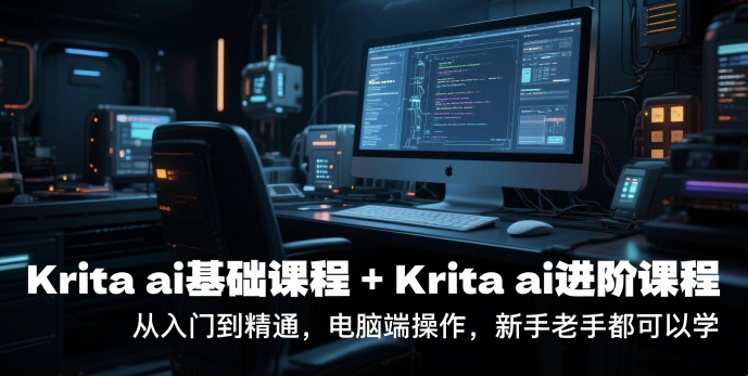 krita ai基础课程+Krita ai进阶课程,从入门到精通,电脑端操作,新手老手都可以学