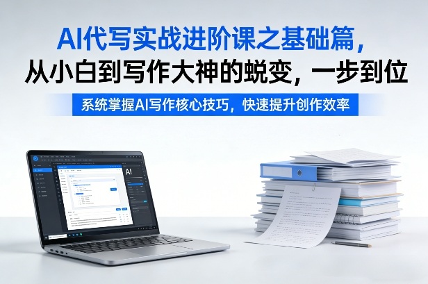 AI代写实战进阶课之基础篇，从小白到写作大神的蜕变，一步到位【揭秘】-墨痕微课