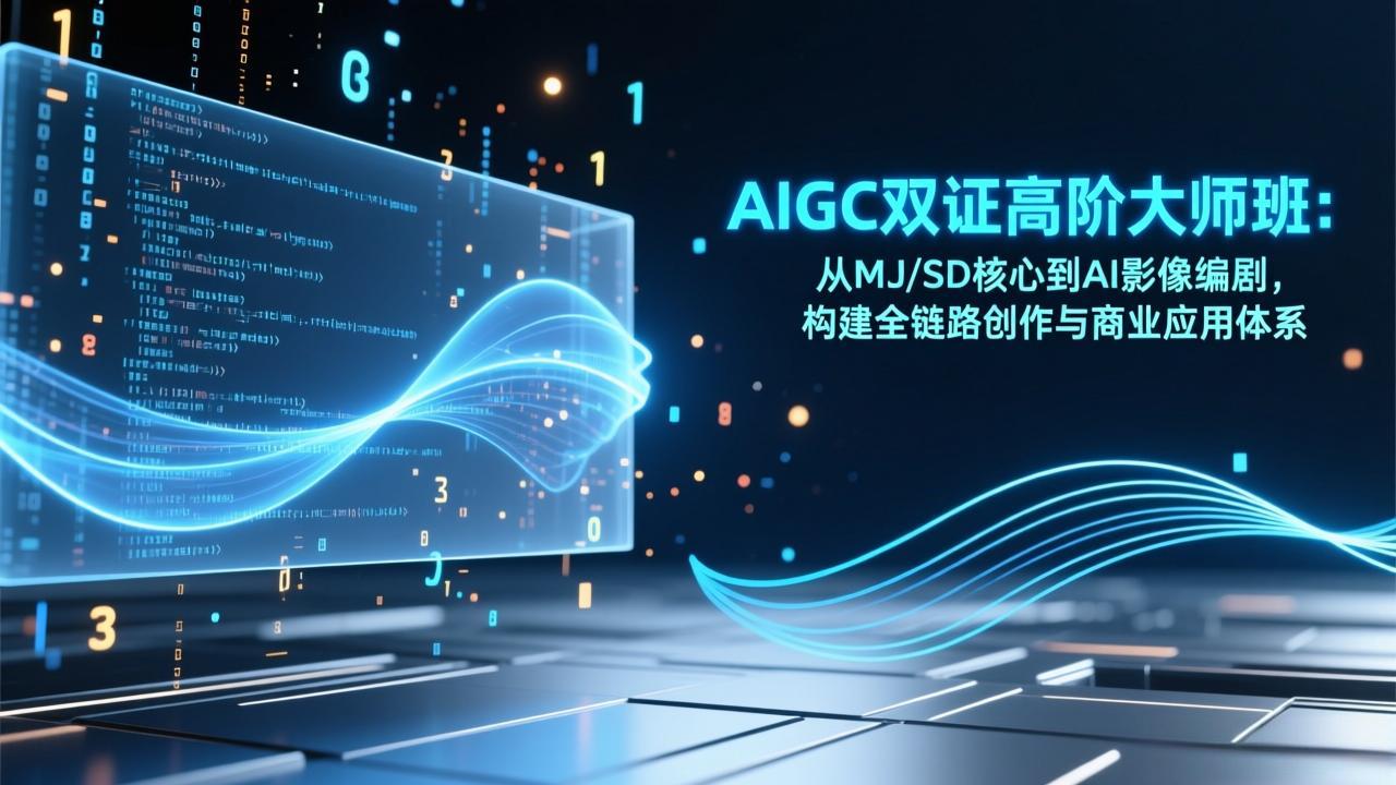 AIGC双证高阶大师班:从MJ/SD核心到AI影像编剧,构建全链路创作与商业应用体系-墨痕微课