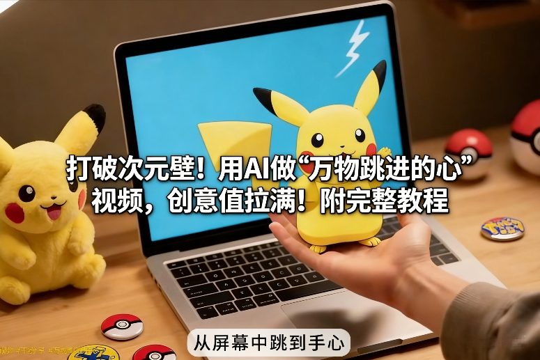 打破次元壁！用AI做【万物跳进手心】视频，创意值拉满！附完整教程-墨痕微课
