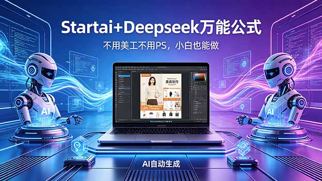 AI自动做电商详情页：Startai+Deepseek万能公式，不用美工不用PS，小白也能做-墨痕微课