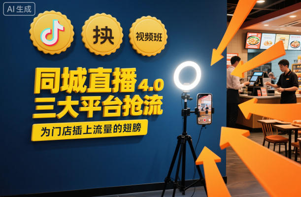 同城直播实操班4.0,三大平台抢流,为门店插上流量的翅膀-墨痕微课