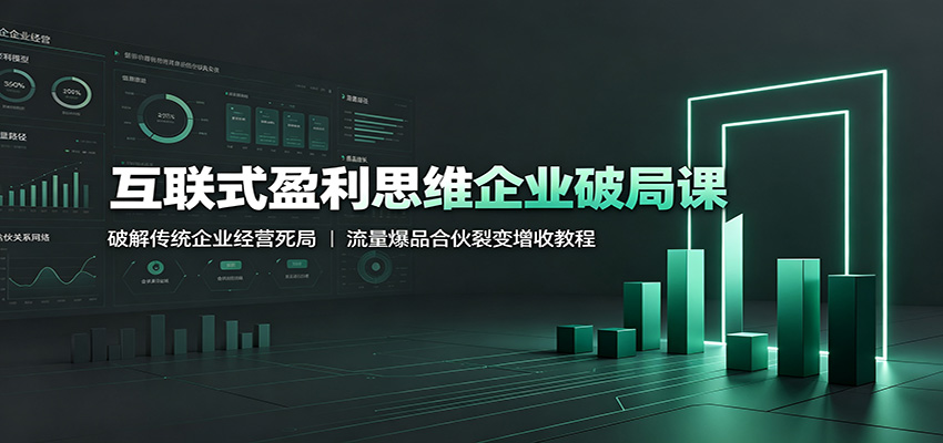 互联式盈利思维企业破局课：破解传统企业经营死局，流量爆品合伙裂变增收教程-墨痕微课
