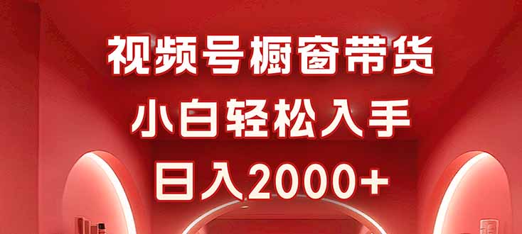 视频号橱窗带货,小白轻松入手,日入2000+-墨痕微课