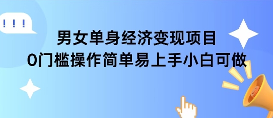 女单身经济项目变现周期长可复购率高日入1k+-墨痕微课