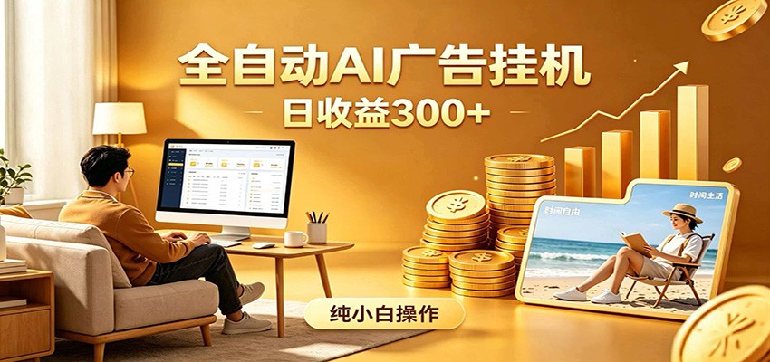 AI风口项目，全程解放双手，后台自动运行赚取收益，每天稳定收益300+-墨痕微课