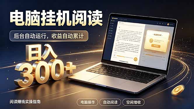 看小说也有收益?自动化流程,轻松日入300+-墨痕微课