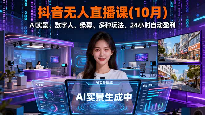 抖音无人直播课(10月-墨痕微课