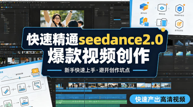 快速精通seedance2.0爆款视频创作,快速产出高清视频,避开大量创作坑点,新手也能快速上手-墨痕微课