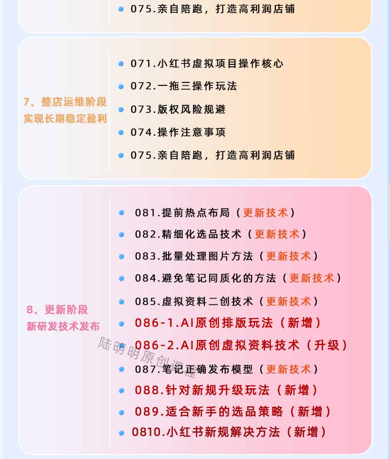 图片[4]-小红书虚拟项目特训班9.0，全面拥抱AI，批量产出原创PPT货源，单品/单店纯利润几万到几十W-墨痕微课