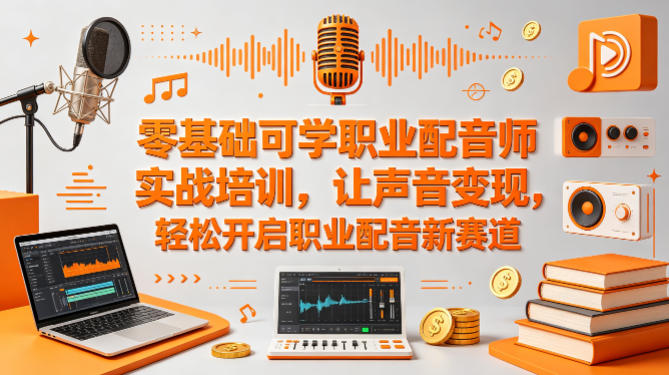 零基础可学职业配音师实战培训，让声音变现，轻松开启职业配音新赛道-墨痕微课