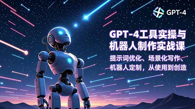 GPT-4工具实操与机器人制作实战课：提示词优化、场景化写作、机器人定制，从使用到创造-墨痕微课
