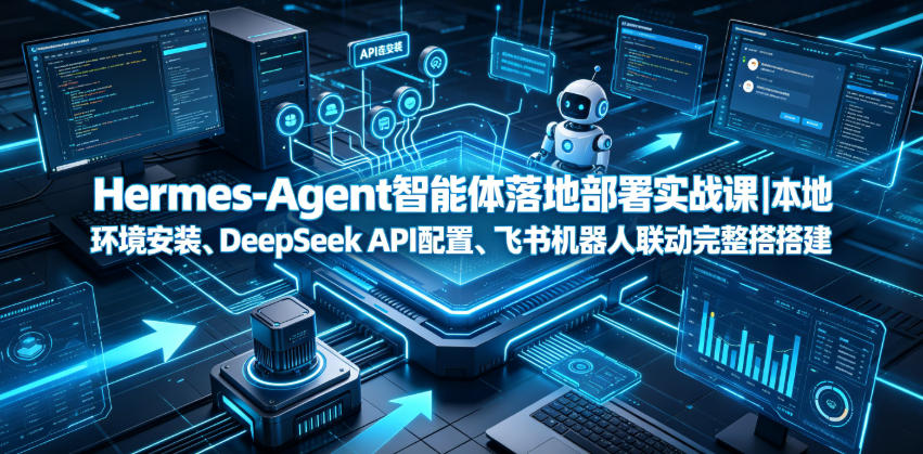 Hermes-Agent智能体落地部署实战课｜本地环境安装、DeepSeek API配置、飞书机器人联动完整搭建教程-墨痕微课
