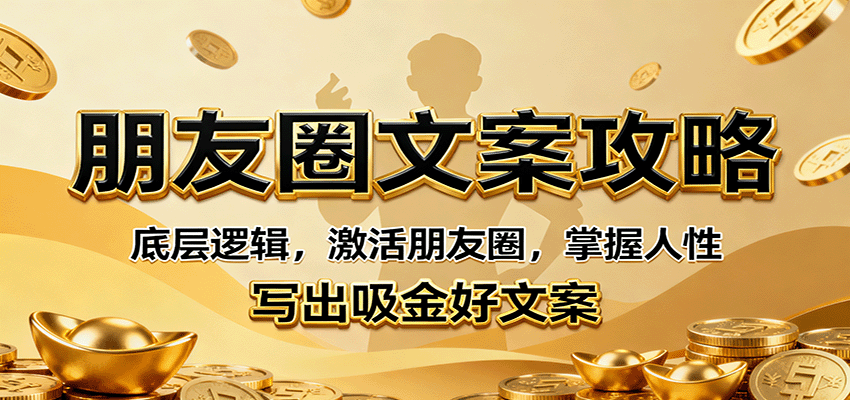 朋友圈文案攻略:底层逻辑,激活朋友圈,掌握人性,写出吸金好文案-墨痕微课