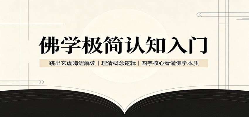 佛学极简认知入门:跳出玄虚晦涩解读,理清概念逻辑,四字核心看懂佛学本质-墨痕微课
