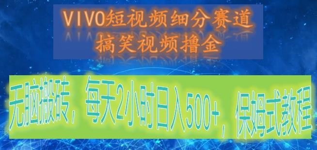 VIVO短视频细分赛道,搞笑视频撸金,无脑搬砖,每天2小时日入500+,保姆式教程-墨痕微课