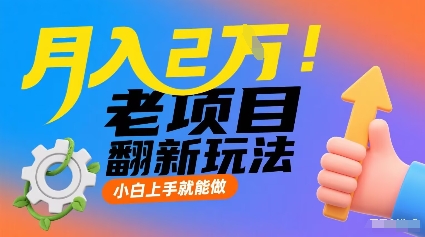 月入2W！老项目翻新玩法，小白上手就能做，非常容易上手-墨痕微课