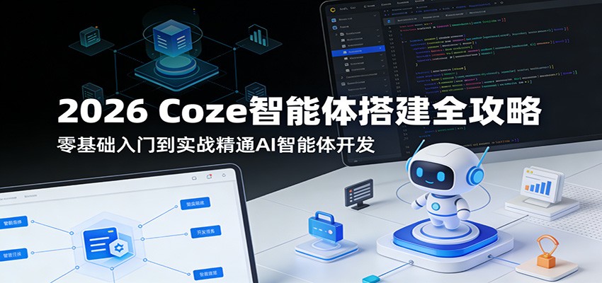 2026 Coze智能体搭建全攻略:零基础入门到实战精通AI智能体开发-墨痕微课