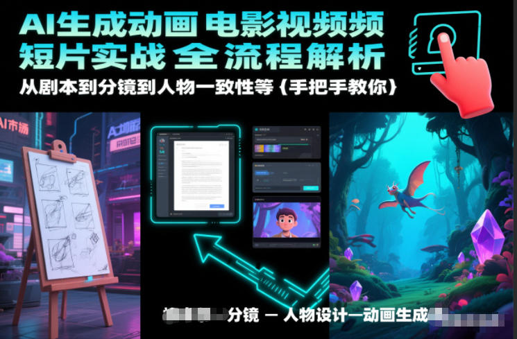 AI生成动画电影视频短片实战全流程解析，从剧本到分镜到人物一致性等手把手教你-墨痕微课