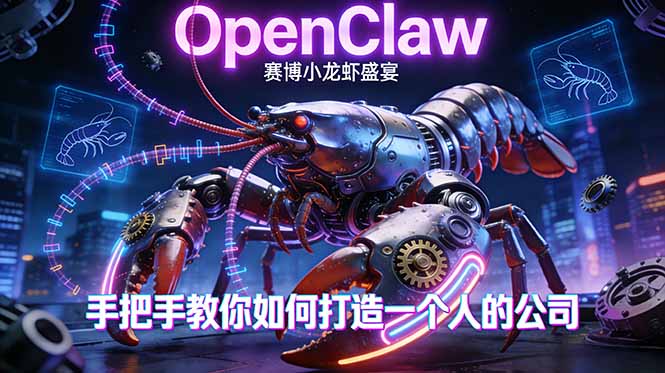 OpenClaw,小龙虾-从产品到爆款的成长之路,手把手教你如何打造一个人的公司-墨痕微课