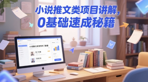 小说推文类项目讲解,0 基础速成秘籍-墨痕微课