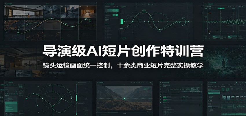 导演级AI短片创作特训营：镜头运镜画面统一控制，十余类商业短片完整实操教学(更新)-墨痕微课