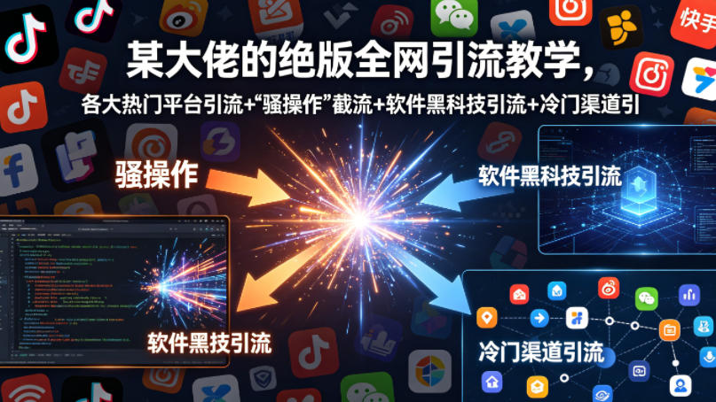 某大佬的绝版全网引流教学，各大热门平台引流+-墨痕微课