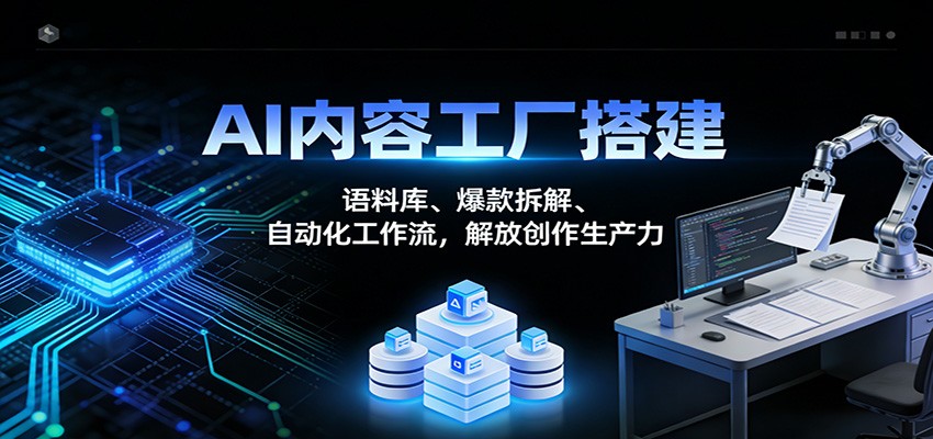 AI内容工厂搭建：语料库、爆款拆解、自动化工作流，解放创作生产力-墨痕微课