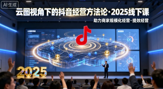 云图视角下的抖音经营方法论,2025线下课,助力商家规模化经营,提效经营(录音+字幕)-墨痕微课