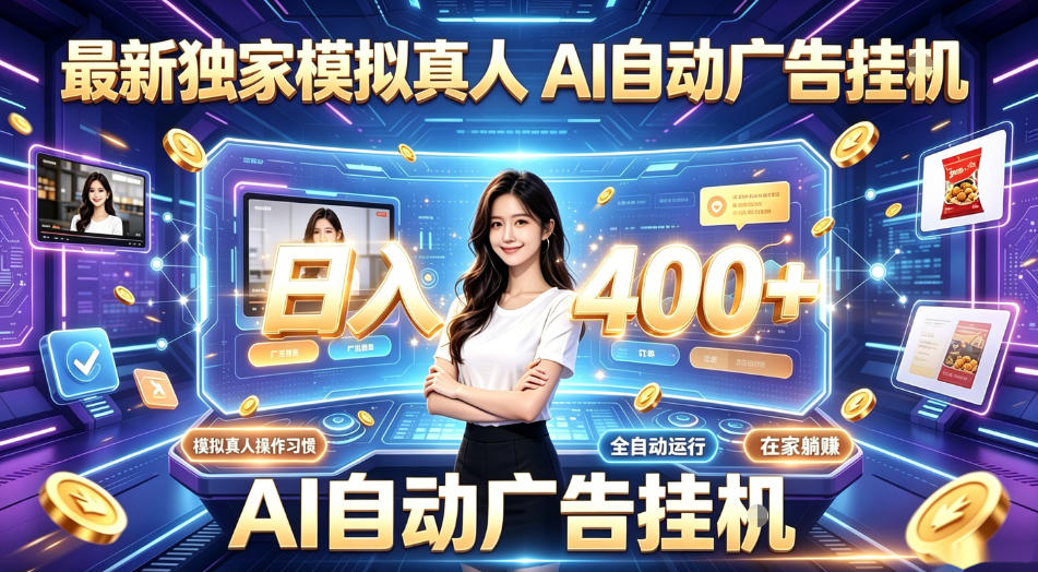 最新独家模拟真人，AI自动挂号挂G，日入400+，全程全自动运行，无需人工【揭秘】-墨痕微课