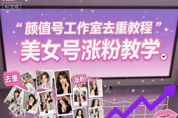 颜值号工作室去重教程，美女号涨粉教学-墨痕微课