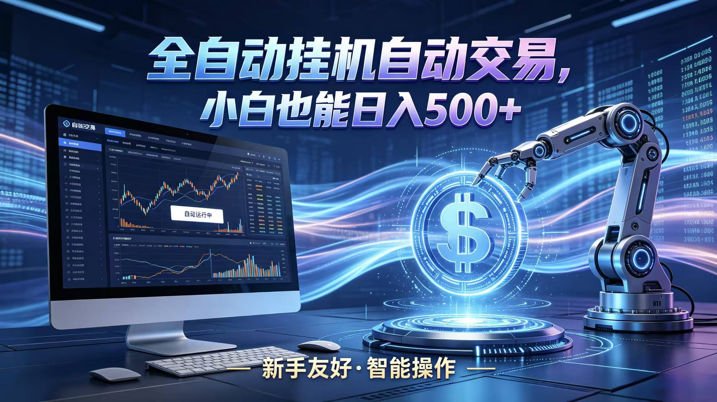 全新智能化交易助手，傻瓜式操作，小白也能快速上手，轻松实现日入500+-墨痕微课
