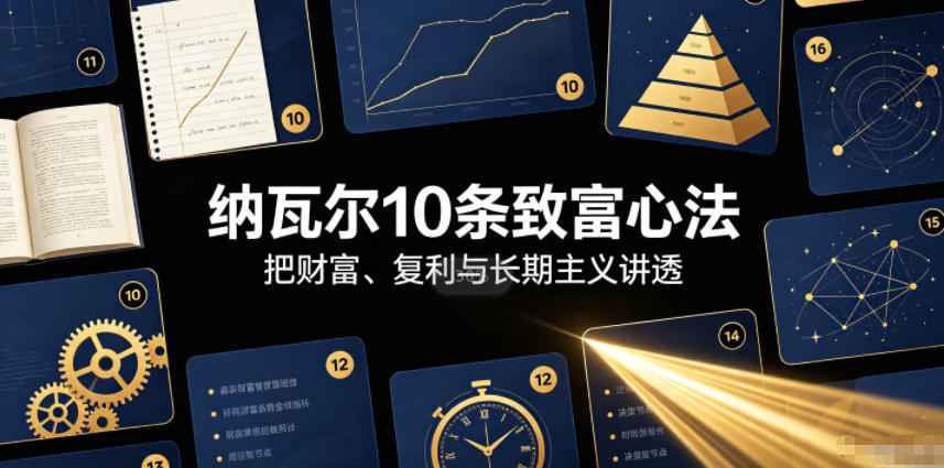 付费文章:纳瓦尔10条致富心法-墨痕微课