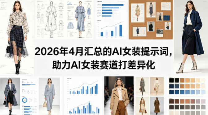 2026年4月汇总的AI女装提示词，助力AI女装赛道打差异化-墨痕微课
