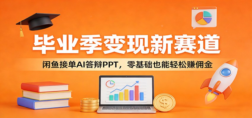 毕业季变现新赛道：闲鱼接单AI答辩PPT，零基础也能轻松赚佣金-墨痕微课