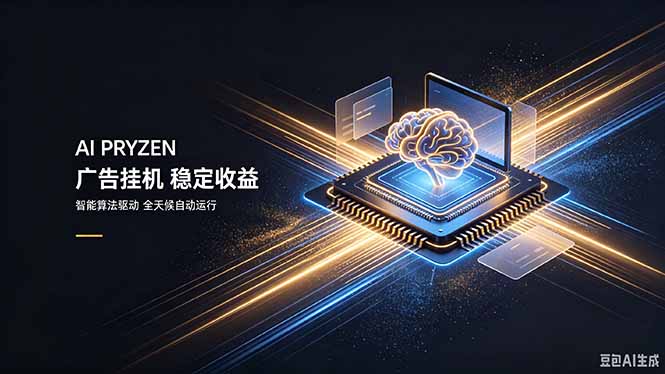AI Pryzen 广告挂机｜24小时自动跑，日入300-500，新手零门槛-墨痕微课