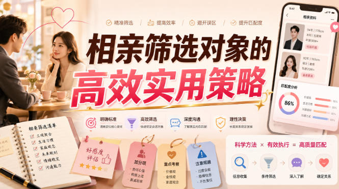 付费文章:相亲筛选对象的高效实用策略-墨痕微课