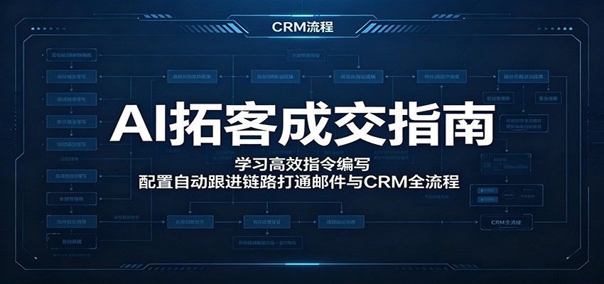 AI拓客成交指南：学习高效指令编写，配置自动跟进链路打通邮件与CRM全流程-墨痕微课