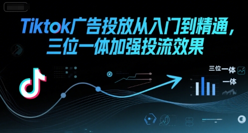 Tiktok广告投放从入门到精通,三位一体加强投流效果-墨痕微课