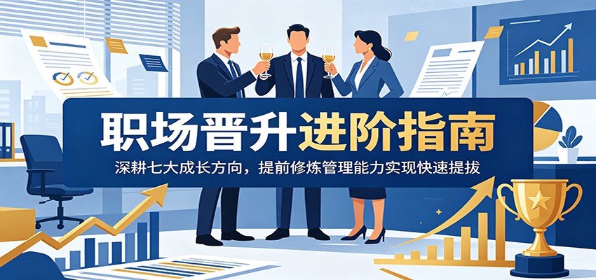 职场晋升进阶指南:深耕七大成长方向,提前修炼管理能力实现快速提拔-墨痕微课