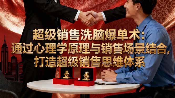 超级销售洗脑爆单术:通过心理学原理与销售场景结合,打造超级销售思维体系-墨痕微课