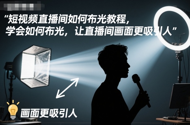 短视频直播间如何布光教程,学会如何布光,让直播间画面更吸引人-墨痕微课