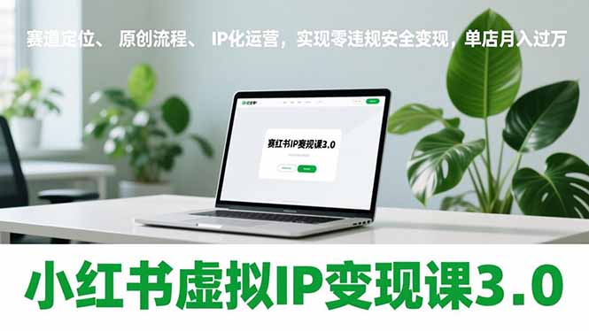 小红书虚拟IP变现课3.0，赛道定位、原创流程、IP化运营，实现零违规安全变现，单店月入过万-墨痕微课