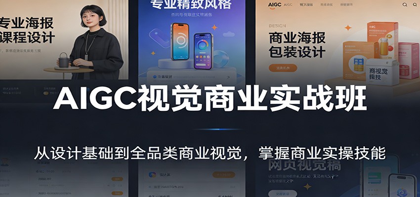 AIGC视觉商业实战班：从设计基础到全品类商业视觉，掌握商业实操技能-墨痕微课
