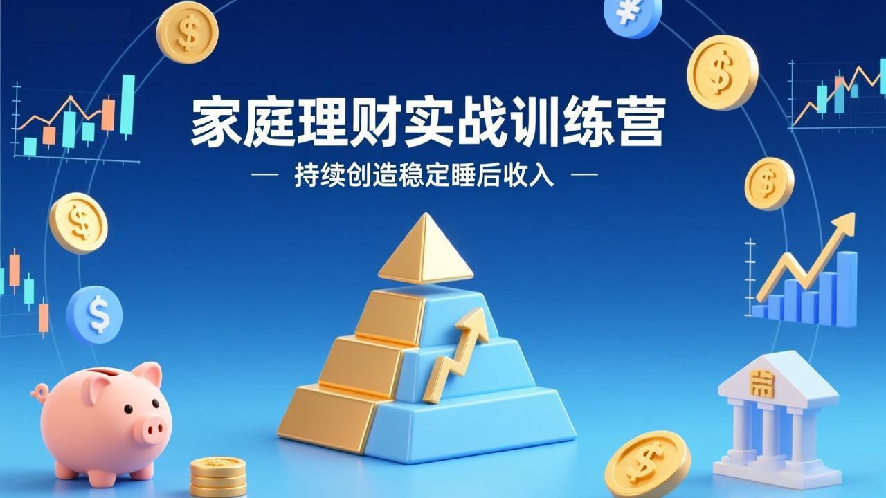 家庭理财实战训练营：从0到1建体系，三阶进阶层层递进，助你持续创造稳定睡后收入-墨痕微课