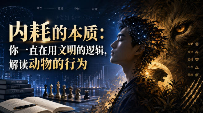 付费文章:内耗的本质:你一直在用文明的逻辑,解读动物的行为-墨痕微课